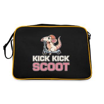 Kick Kick Scoot Scooter Tricks Stunts Riding Young - Retro Tasche - Schwarz/Gold - Hinten