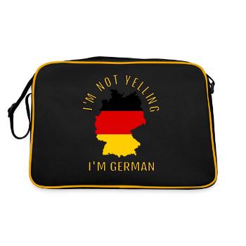 I'M Not Yelling I Am German Germany Germans - Retro Tasche - Schwarz/Gold - Hinten
