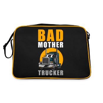 Bad Mother Trucker - Retro Tasche - Schwarz/Gold - Hinten