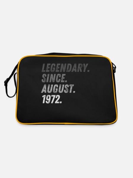 50th birthday 50 years August 1972 - Retro Bag - black/gold - Back