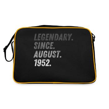 70th birthday 70 years August 1952 - Retro Bag - black/gold - Back