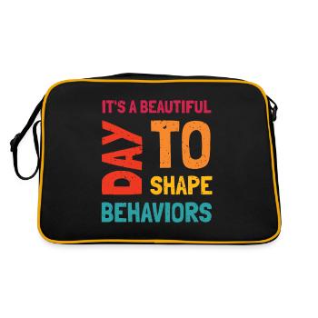 It's A Beautiful Day To Shape Behaviors - Retro Bag - black/gold - Back