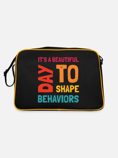 It's A Beautiful Day To Shape Behaviors - Retro Bag - black/gold - Back