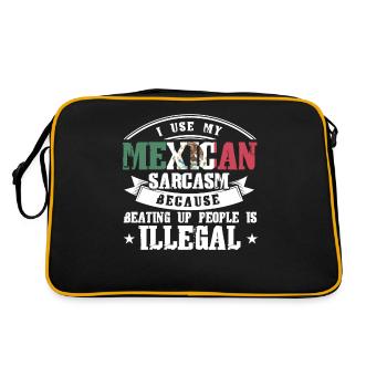 Fier mexicain Drapeau mexicain mexicain - Sac Retro - noir/or - Dos