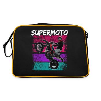 Supermoto / Supermotard / Supermoto Wheelie - Retro Bag - black/gold - Back