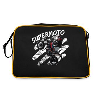Supermoto / Supermotard / Supermoto Wheelie - Retro Bag - black/gold - Back