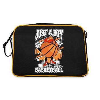 Joueur juste un garçon qui aime l’équipe sportive de basket-ball - Sac Retro - noir/or - Dos