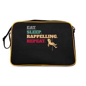 Eat Sleep Rappelling Repeat - Retro Bag - black/gold - Back