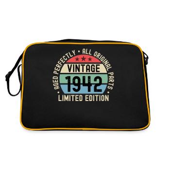 80th birthday 80 years born in 1942 - Retro Bag - black/gold - Back