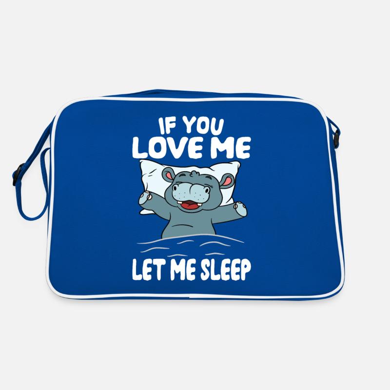 Lass Mich Schlafen Hippo Retro Tasche