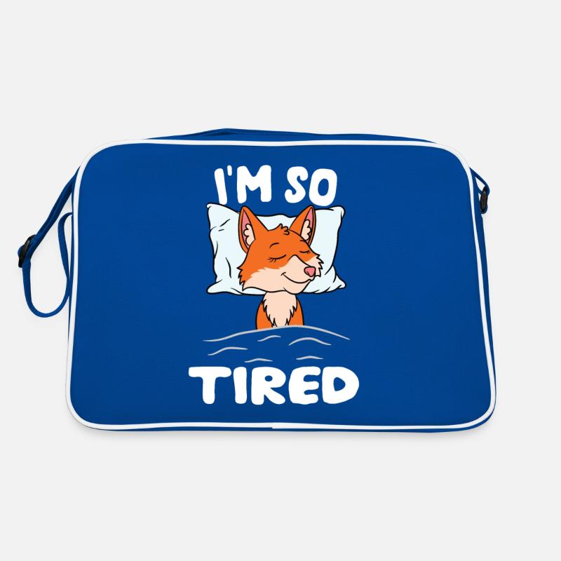 Ich bin so müde Schlafender Fuchs Retro Tasche