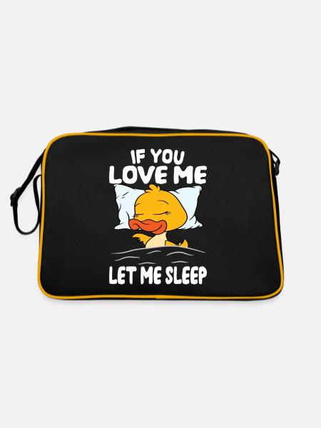 Let Me Sleep Duck - Retro Bag - black/gold - Back