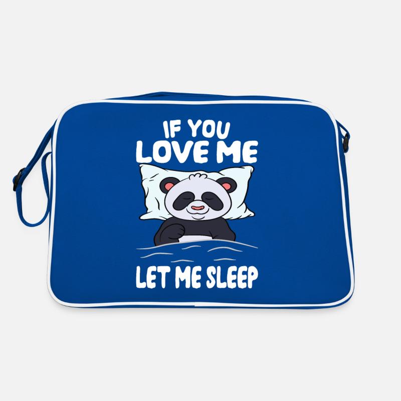 Lass Mich Schlafen Panda Retro Tasche