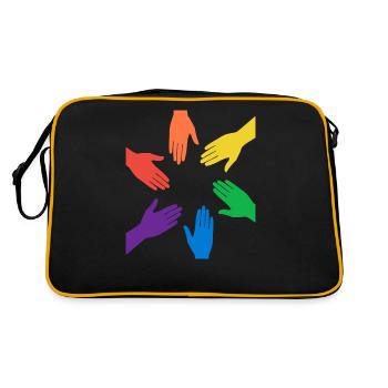Arc-en-ciel - Sac Retro - noir/or - Dos