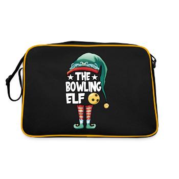 Christmas The Bowling Elf Costume Bowlers Bowling - Retro Tasche - Schwarz/Gold - Hinten