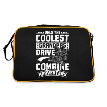 Combine Harvester Grandpa - Retro Bag - black/gold - Back