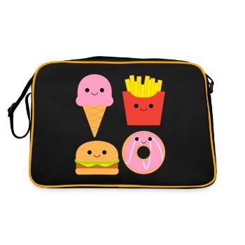 Nourriture amusante Nourriture mignonne - Sac Retro - noir/or - Dos