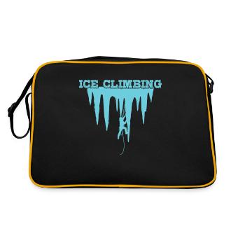 Ice Climbing Extremsport Eisklettern - Retro Tasche - Schwarz/Gold - Hinten