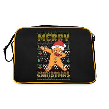 Joyeux Noël Pain d’épice Homme Noël laid - Sac Retro - noir/or - Dos