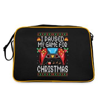 Jeu vidéo J’ai mis en pause mon jeu pour le joueur de Noël - Sac Retro - noir/or - Dos