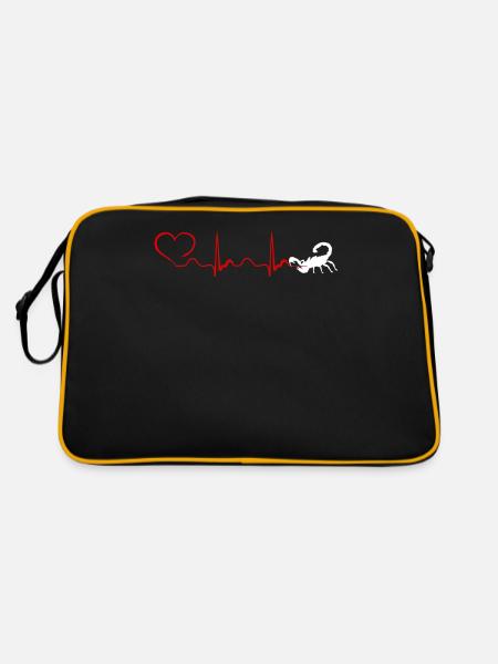 Heartbeat Scorpio T-Shirt - Retro Bag - black/gold - Back