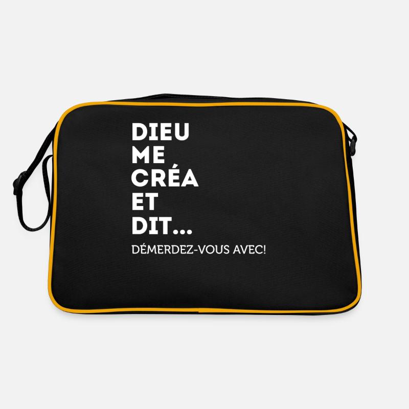 Dieu Me Créa Et Dit Démerdez-vous Avec! Égoïste Sac Retro