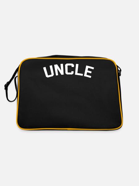 Simple Uncle Tee Shirt - Retro Bag - black/gold - Back