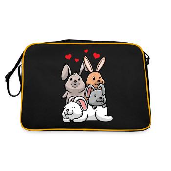 Rabbit Love Lover Carnickel Owner - Retro Bag - black/gold - Back