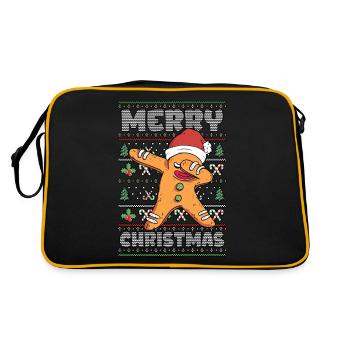 Joyeux Noël Pain d’épice Homme Noël laid - Sac Retro - noir/or - Dos