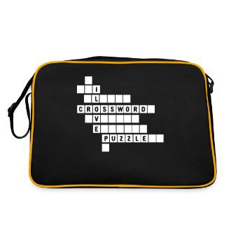 J’adore les mots croisés, Journée des mots croisés - Sac Retro - noir/or - Dos