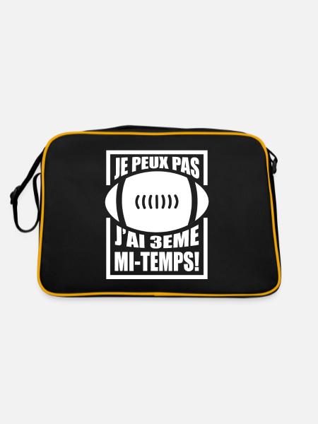 Je Peux Pas J'Ai 3ème mi-Temps - Sac Retro - noir/or - Dos