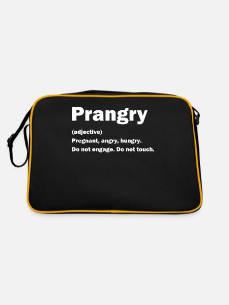 Prangry Angry Hungry Ne Pas S’Engager Ne Pas Toucher - Sac Retro - noir/or - Dos