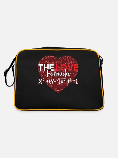 Le professeur de mathématiques de la formule d’amour pour une Saint-Valentin - Sac Retro - noir/or - Dos