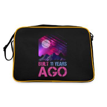 Cadeau Vaporwave de 11 ans - Sac Retro - noir/or - Dos