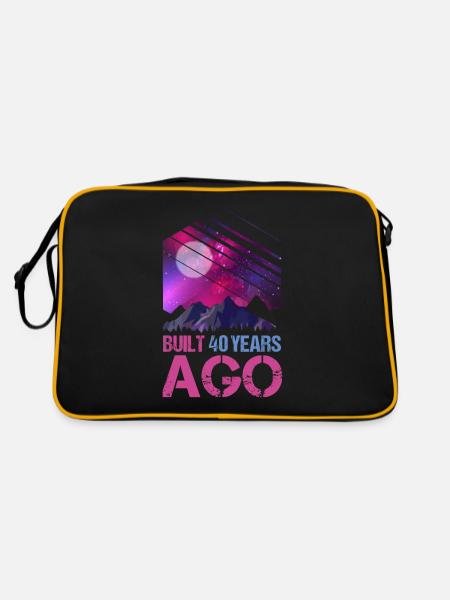 Cadeau Vaporwave de 40 ans - Sac Retro - noir/or