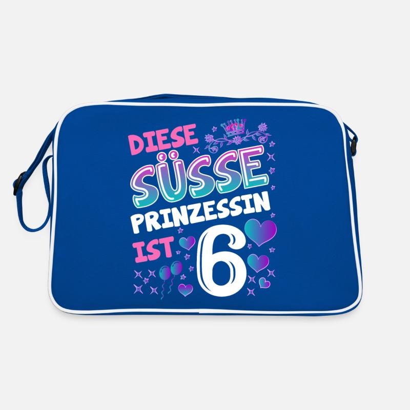 6. Geburtstag Mädchen Geschenk Königstochter Retro Tasche
