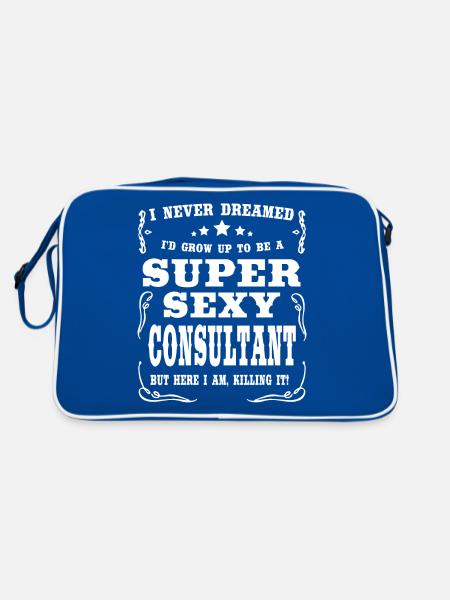 Super Sexy Consultant - Retro Bag - blue/white - Back