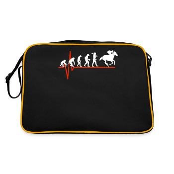 Horse Racing Heartbeat - EVOLUTION DES COURSES DE CHEVAUX - Sac Retro - noir/or - Dos