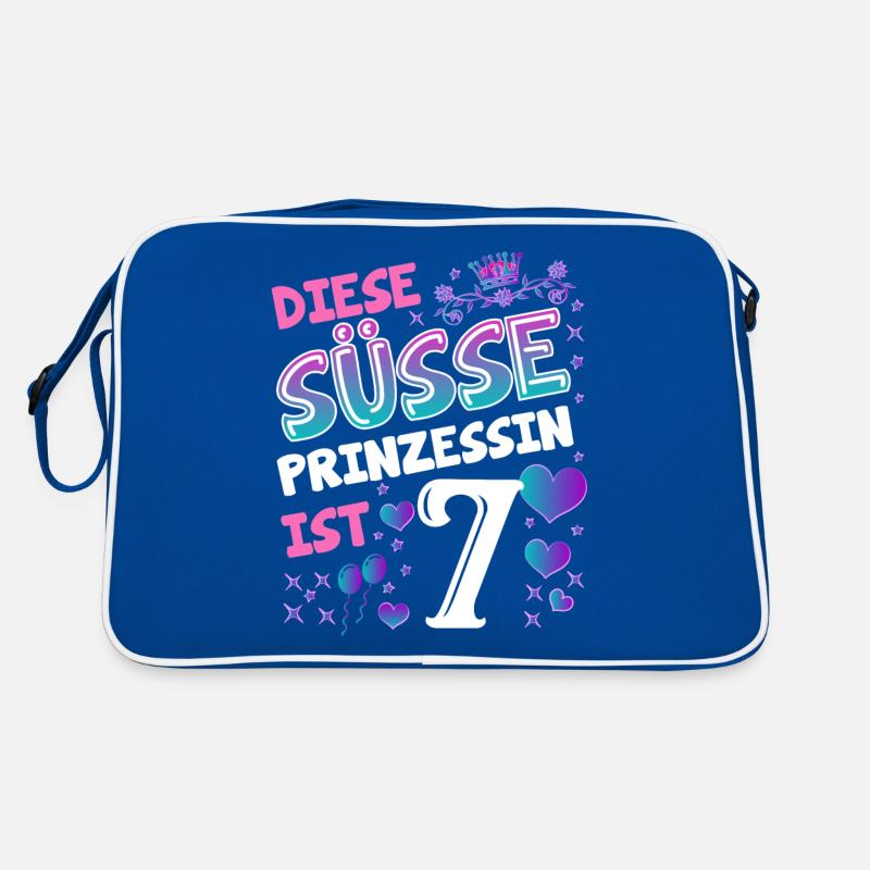 7. Geburtstag Mädchen Geschenk Königstochter Retro Tasche