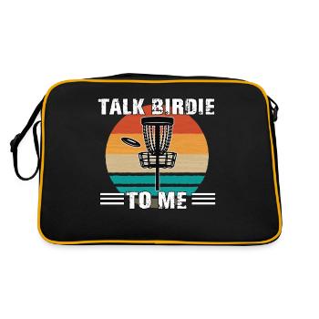 Discgolfspieler Ultimate Frisbee Fan Disc Golf - Retro Tasche - Schwarz/Gold - Hinten