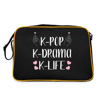 K-Drama Kdrama Drame coréen Corée Hallyu K-Drama - Sac Retro - noir/or - Dos