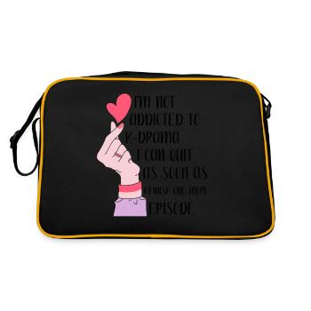K-Drama Kdrama Corée du Sud Hallyu K-Drama - Sac Retro - noir/or - Dos