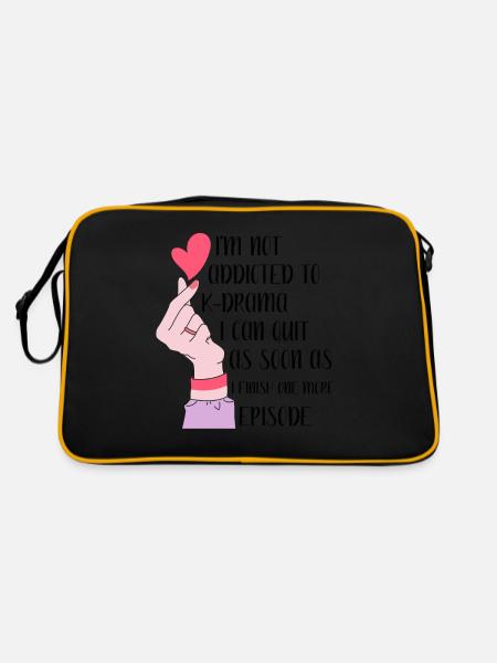 K-Drama Kdrama Korea South Korea Hallyu K-Drama - Retro Bag - black/gold - Back