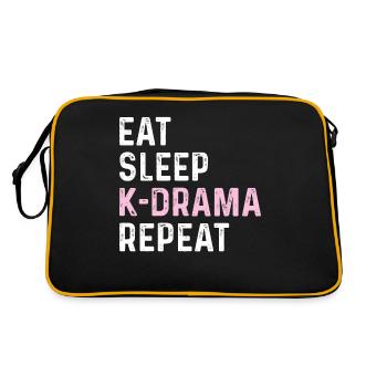 K-Drama Kdrama Corée du Sud Hallyu K-Drama - Sac Retro - noir/or - Dos