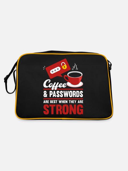IT Sicherheit IT Analyst Cybersecurity Geschenk - Retro Tasche - Schwarz/Gold - Hinten