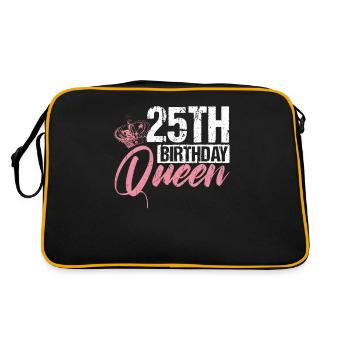 25e anniversaire Reine Mme Crown Pink Gift - Sac Retro - noir/or - Dos