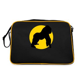 gorilla and moon - Retro Bag - black/gold - Back
