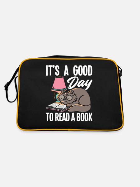 Book Books Bookworm - Retro Bag - black/gold - Back