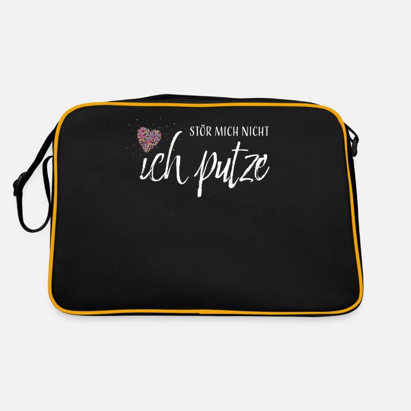 Putzen Putzfrau Reinigungskraft Geschenk Retro Tasche
