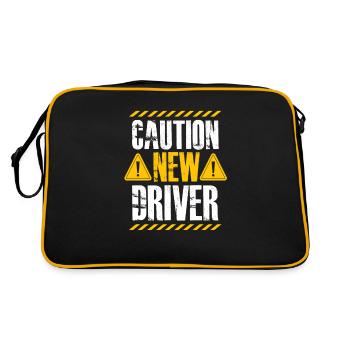 Caution New Driver - Retro Bag - black/gold - Back